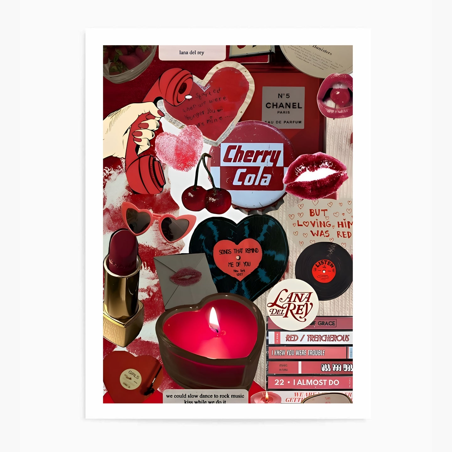 Cherry Cola Collage | Wall Art Print