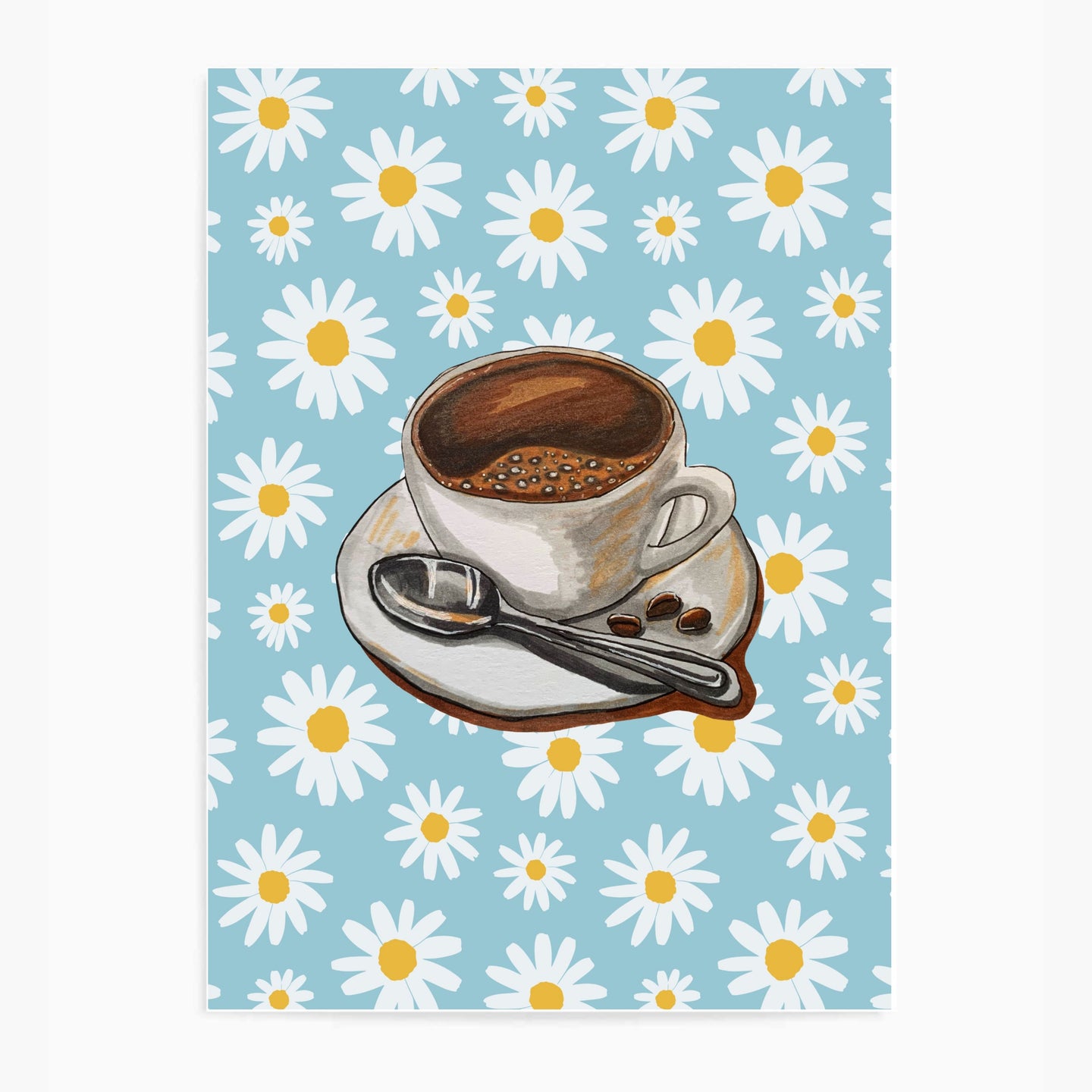 Coffee & Daisies | Wall Art