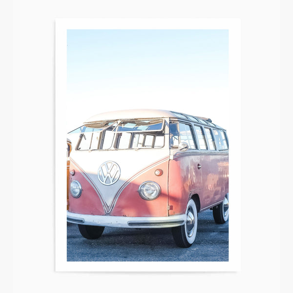 Pink Kombi Van | Art Print