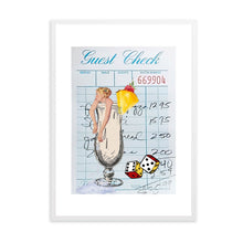 Load image into Gallery viewer, Guest Check Cocktails Dice Blue | Wall Art
