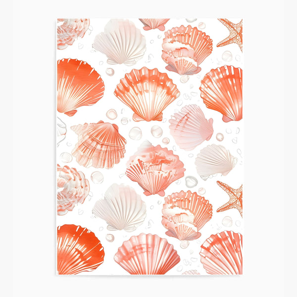 Seashells Orange I | Wall Art