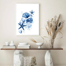 Load image into Gallery viewer, Shells Blue | Wall Art
