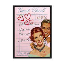 Load image into Gallery viewer, Guest Check Love Couple Necklace Pink | Wall Art
