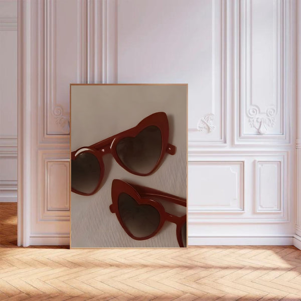 Red Heart Sunglasses | Wall Art Print