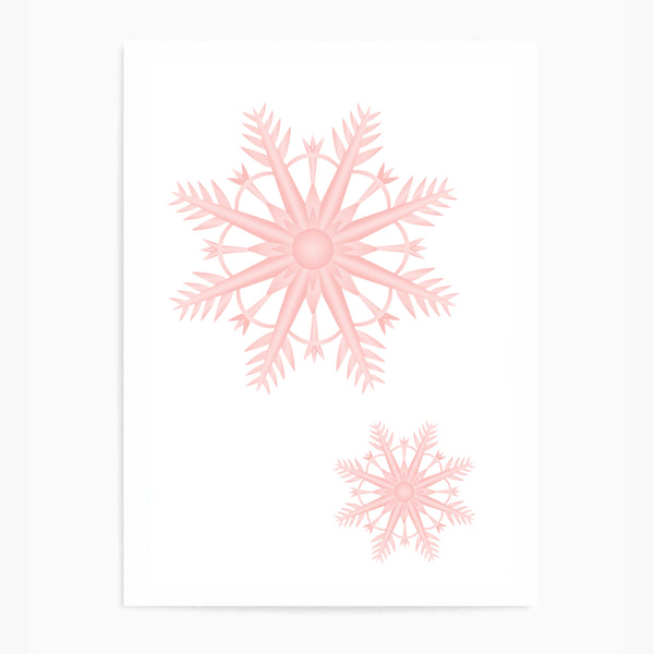 Snowflakes Pink  | Art Print