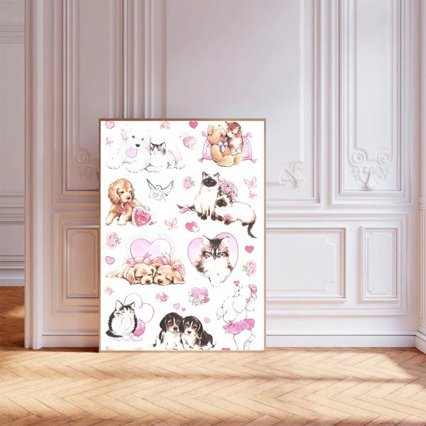 Vintage Animal Collage | Wall Art Print
