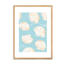 Load image into Gallery viewer, Seashell Pattern Blue | Wall Art
