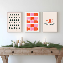 Load image into Gallery viewer, Ho Ho Ho Pink &amp; Orange | Art Print
