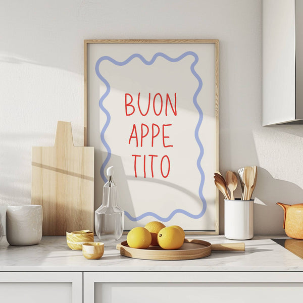 Buon Appetito Wavy Pastel | Art Print