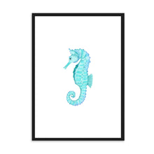 Load image into Gallery viewer, Sea Horse Blue | Wall Art
