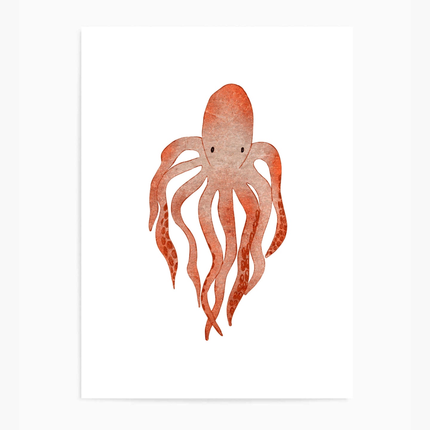 Octopus Orange Tones | Wall Art