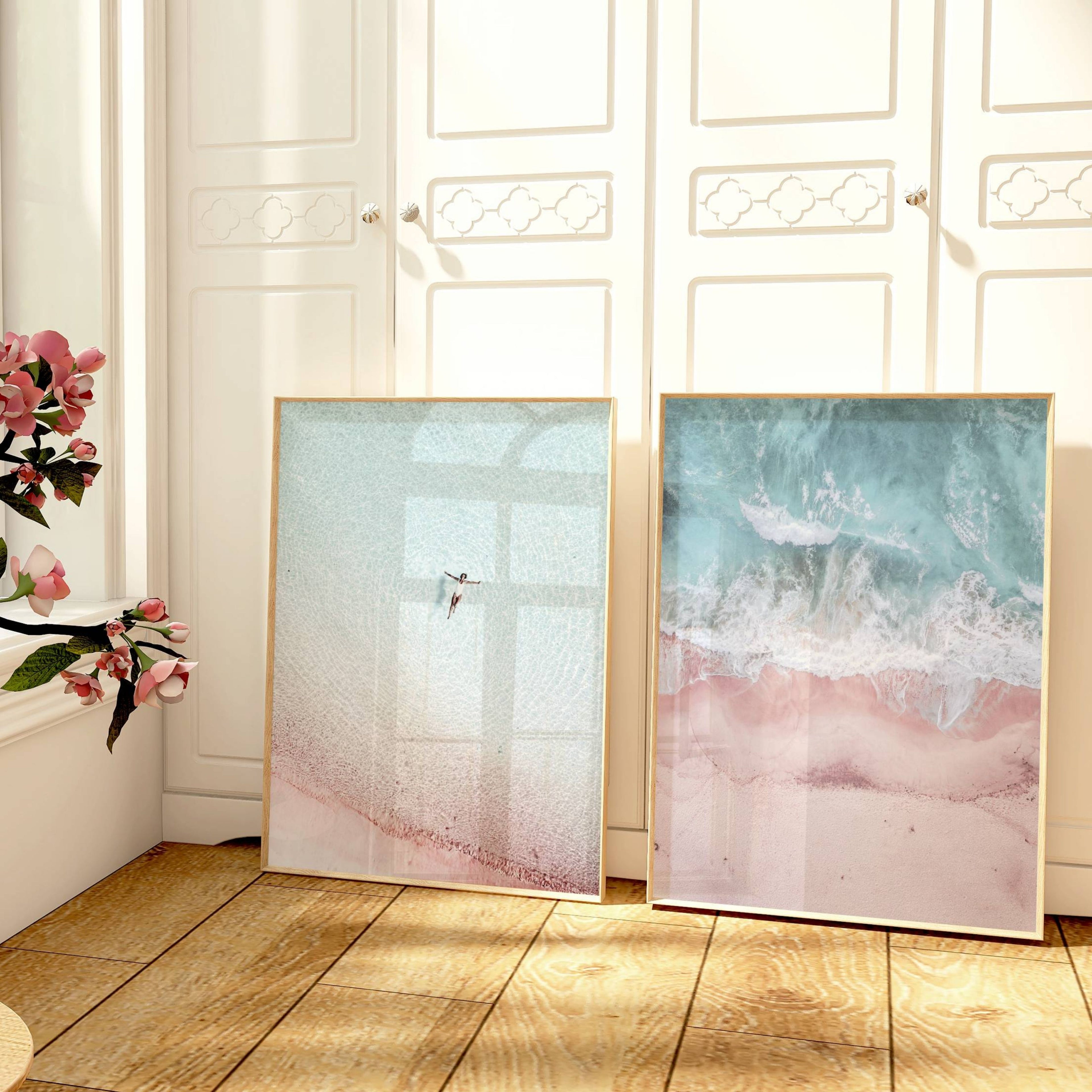 Pink Waters Set of 2 | Gallery Wall Art