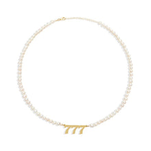 Load image into Gallery viewer, Angel Number Pearl Gold Necklaces
