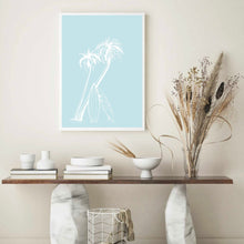 Load image into Gallery viewer, Palm Trees Light Blue | Wall Art
