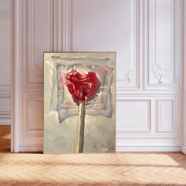 Love Heart Lollipop | Wall Art Print in