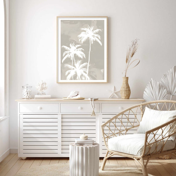 Palm Trees Beige | Wall Art