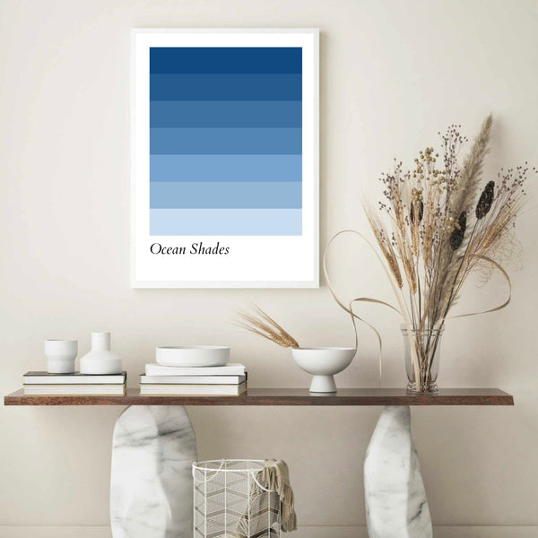 Ocean Shades Blue Colour Swatch | Wall Art