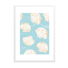 Load image into Gallery viewer, Seashell Pattern Blue | Wall Art
