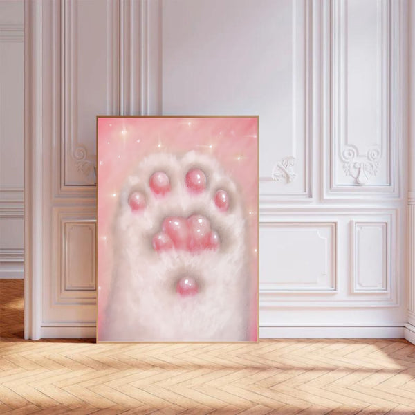 Pink Cat Paw | Wall Art Print