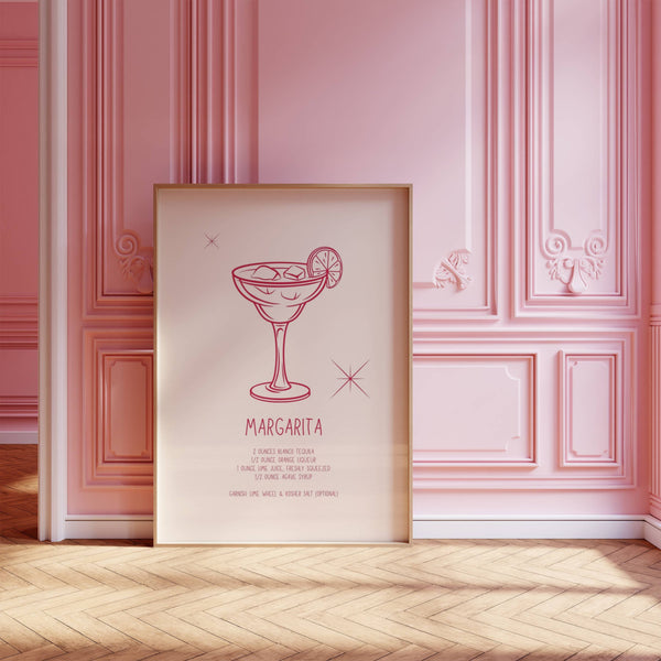 Margarita Cocktail Recipe | Art Print