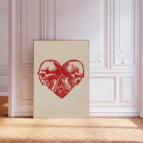 Love Heart Skull | Wall Art Print in