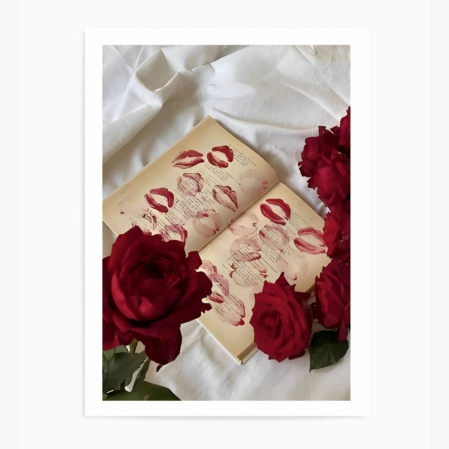 Roses & Red Lips | Wall Art Print