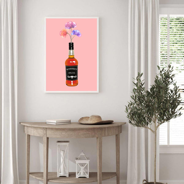 Flowers & Whiskey | Wall Art
