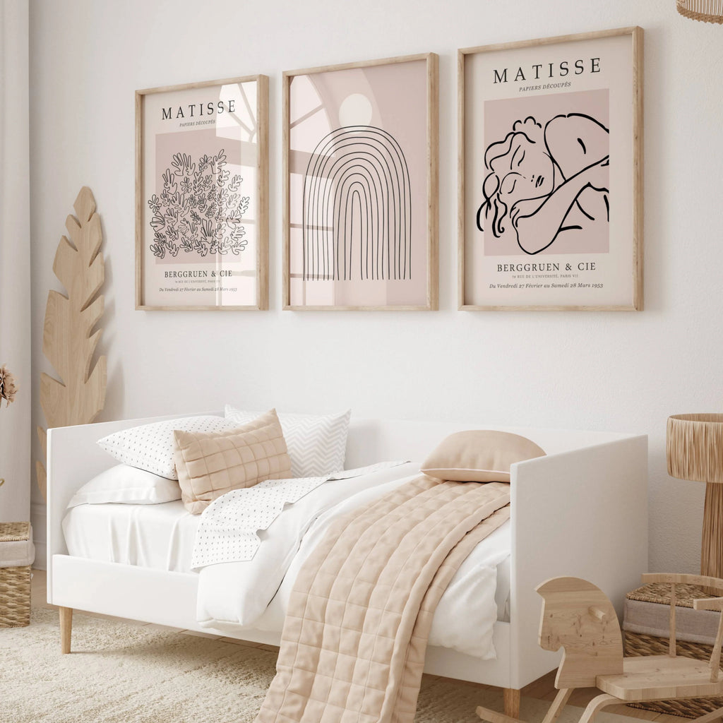 Matisse Pink Set of 3 | Gallery Wall Art