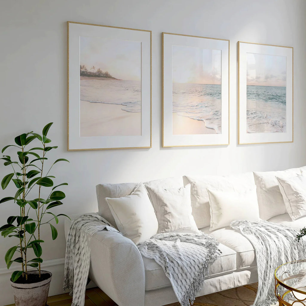 Pastel Ocean Set of 3 | Gallery Wall Art