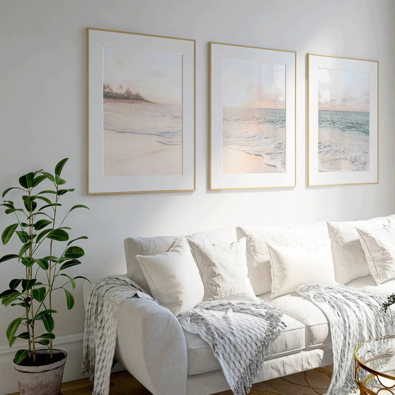 Pastel Ocean Set of 3 | Gallery Wall Art