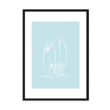 Load image into Gallery viewer, Surfboards Light Blue | Wall Art
