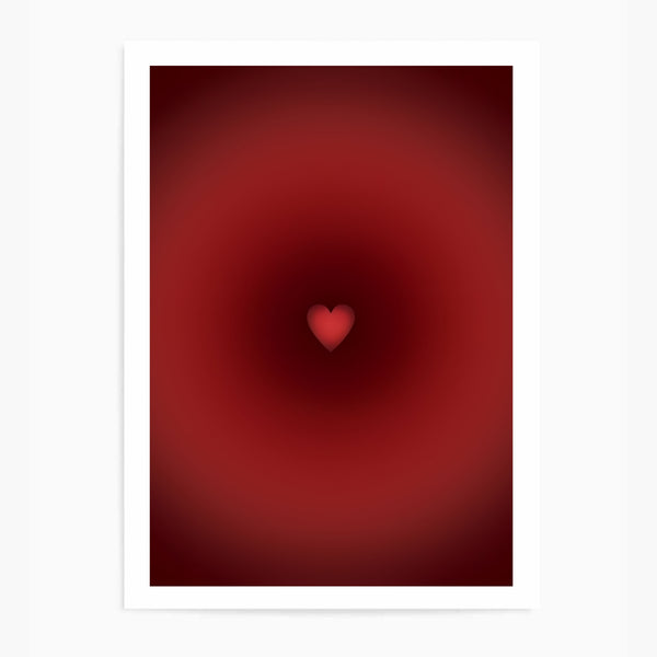 Glowing Love Heart II | Wall Art Print