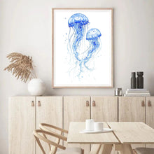 Load image into Gallery viewer, Jellyfish Blue I | Wall Art
