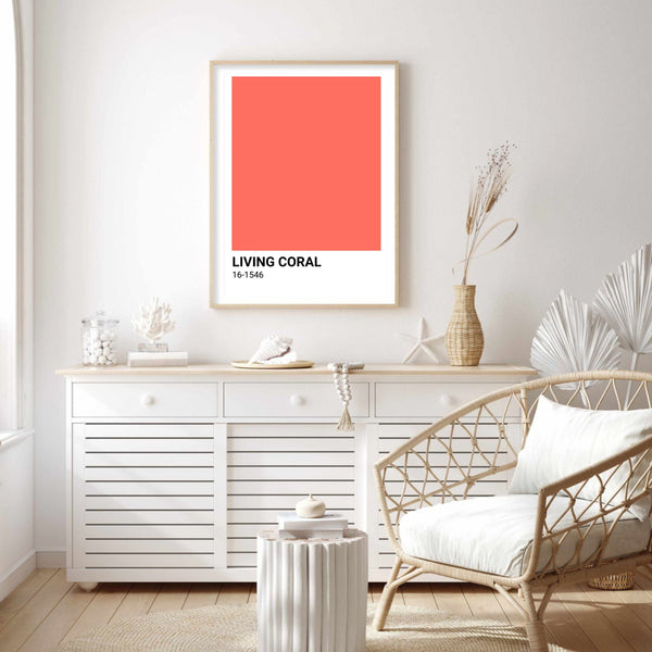 Living Coral Colour Swatch | Wall Art