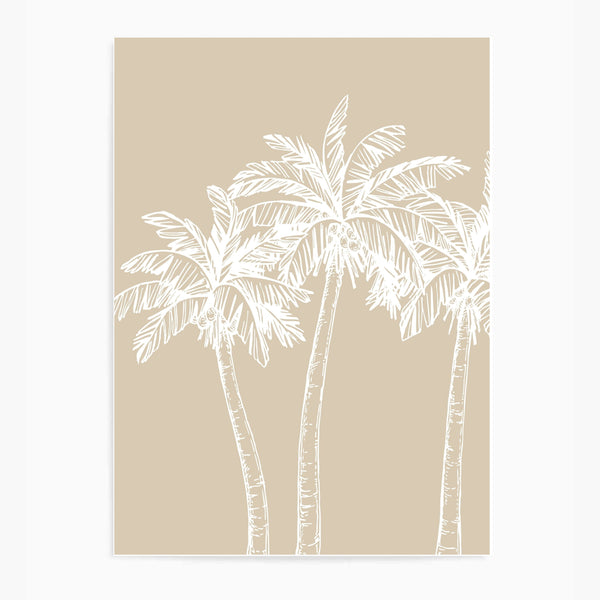 Palm Trees Neutral II | Wall Art