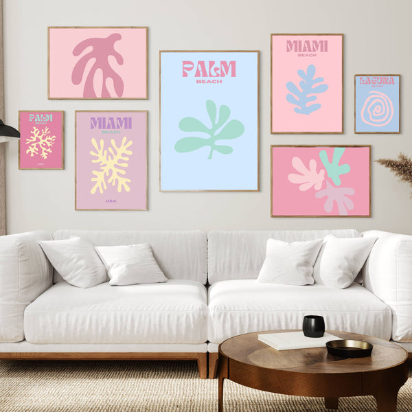 Preppy Pastel Beach III Set of 3 | Gallery Wall