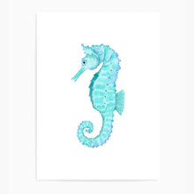 Load image into Gallery viewer, Sea Horse Blue | Wall Art
