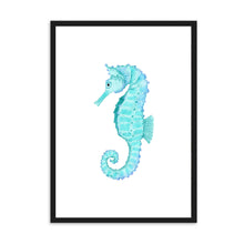 Load image into Gallery viewer, Sea Horse Blue | Wall Art
