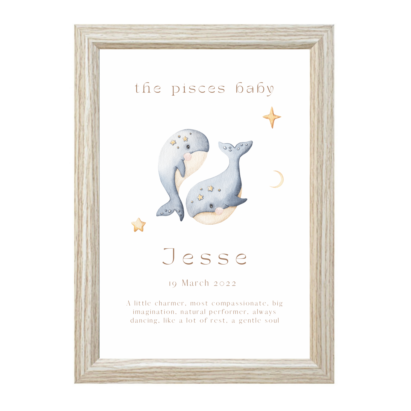 Personalised The Pisces Baby