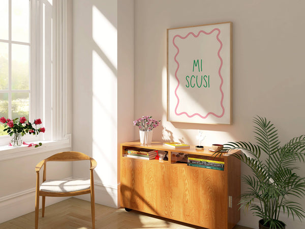 Mi Scusi Wavy Pastel | Art Print