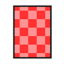 Load image into Gallery viewer, Checkered Red &amp; Pink | Wall Art
