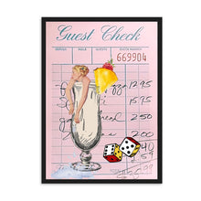 Load image into Gallery viewer, Guest Check Cocktail Dice Blue | Wall Art
