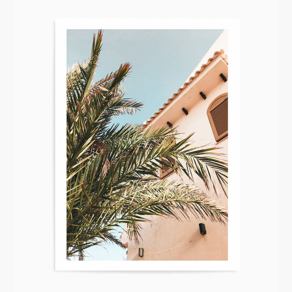 Palm Tree & House | Art Print