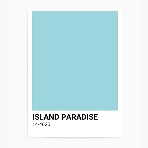 Island Paradise Blue Colour Swatch | Wall Art