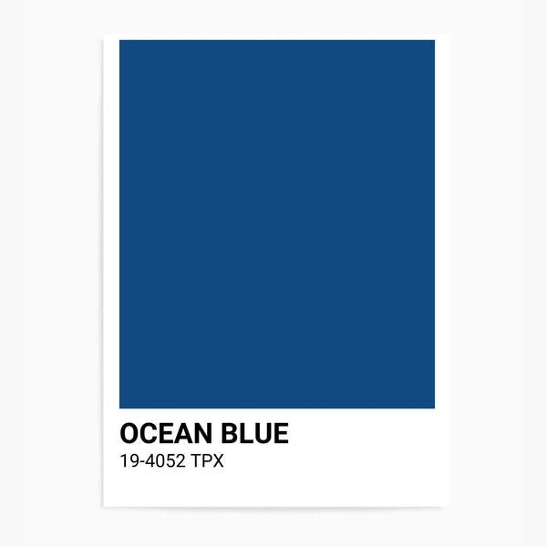 Ocean Blue Colour Swatch | Wall Art