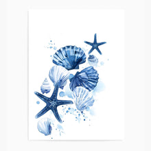 Load image into Gallery viewer, Shells Blue | Wall Art
