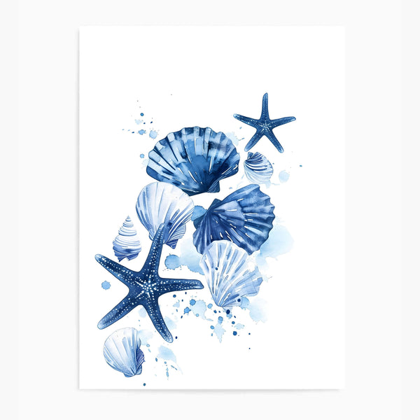 Shells Blue | Wall Art