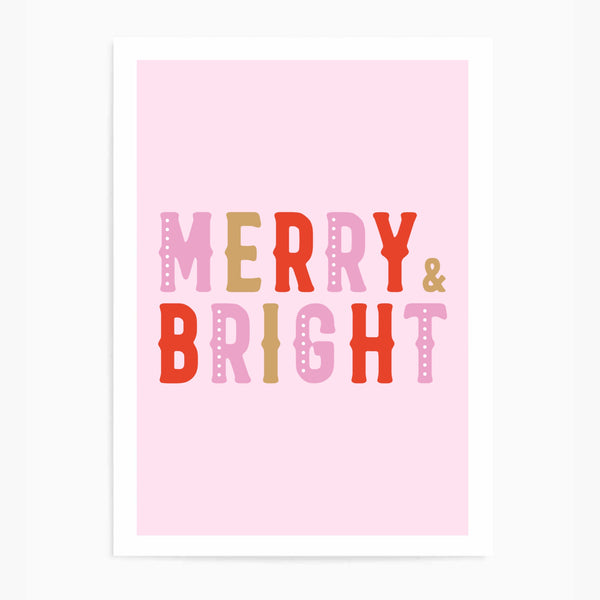 Merry & Bright Red & Pink | Art Print