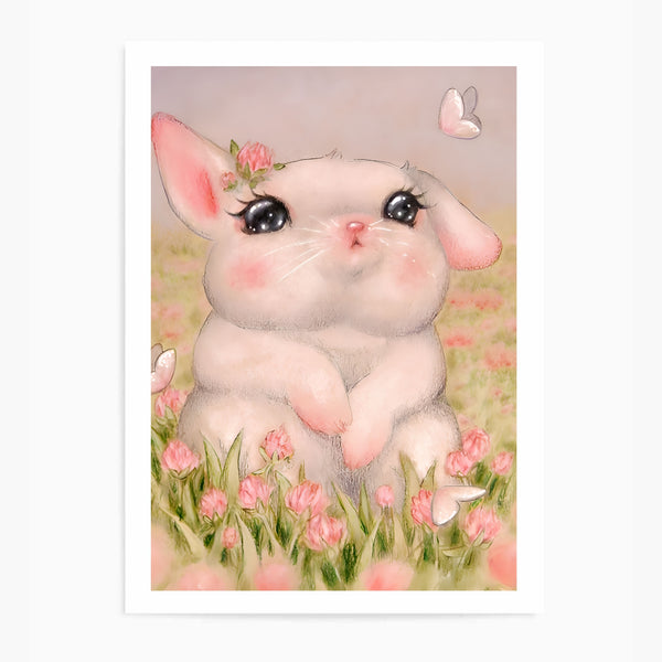 Vintage Bunny | Wall Art Print