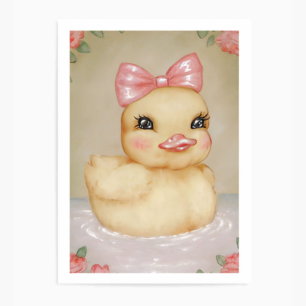 Vintage Duckling | Wall Art Print